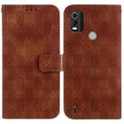 For Nokia C2 2nd Edition Double 8-shaped Embossed Leather Phone Case(Brown) - 1