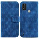 For Nokia C2 2nd Edition Double 8-shaped Embossed Leather Phone Case(Blue) - 1