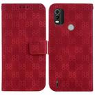 For Nokia C2 2nd Edition Double 8-shaped Embossed Leather Phone Case(Red) - 1