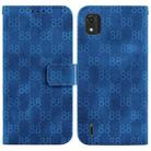 For Nokia 1.4 Double 8-shaped Embossed Leather Phone Case(Blue) - 1