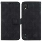 For Nokia 1.4 Double 8-shaped Embossed Leather Phone Case(Black) - 1