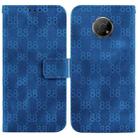 For Nokia C20 / C10 Double 8-shaped Embossed Leather Phone Case(Blue) - 1