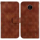 For Nokia C20 / C10 Double 8-shaped Embossed Leather Phone Case(Brown) - 1