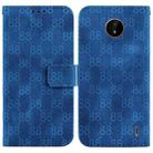 For Nokia C20 / C10 Double 8-shaped Embossed Leather Phone Case(Blue) - 1