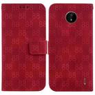 For Nokia C20 / C10 Double 8-shaped Embossed Leather Phone Case(Red) - 1
