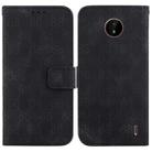 For Nokia C20 / C10 Double 8-shaped Embossed Leather Phone Case(Black) - 1