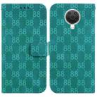 For Nokia G10 / G20 Double 8-shaped Embossed Leather Phone Case(Green) - 1