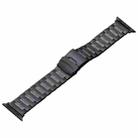 For Apple Watch Ultra 49mm Safety Buckle Titanium Steel Watch Band(Black) - 1