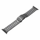 For Apple Watch SE 40mm Safety Buckle Titanium Steel Watch Band(Grey) - 1
