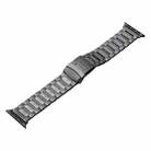 For Apple Watch SE 44mm Safety Buckle Titanium Steel Watch Band(Grey) - 1