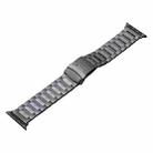 For Apple Watch SE 44mm Safety Buckle Titanium Steel Watch Band(Silver) - 1