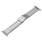 For Apple Watch Series 6 44mm Safety Buckle Titanium Steel Watch Band(Silver) - 1