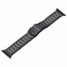 For Apple Watch Series 5 40mm Safety Buckle Titanium Steel Watch Band(Black) - 1
