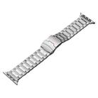 For Apple Watch Series 4 40mm Safety Buckle Titanium Steel Watch Band(Silver) - 1