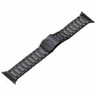 For Apple Watch Series 9 41mm Safety Buckle Titanium Steel Watch Band(Black) - 1