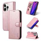 For iPhone 15 Pro Max AZNS Skin Feel Calf Texture Flip Leather Phone Case(Rose Gold) - 1