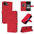 For iPhone 16e AZNS Skin Feel Calf Texture Flip Leather Phone Case(Red) - 1