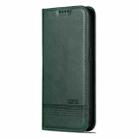 For iPhone 16 Pro Max AZNS Magnetic Calf Texture Flip Leather Phone Case(Dark Green) - 2