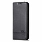 For iPhone 16 Pro Max AZNS Magnetic Calf Texture Flip Leather Phone Case(Black) - 2