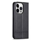 For iPhone 16 Pro Max AZNS Magnetic Calf Texture Flip Leather Phone Case(Black) - 3