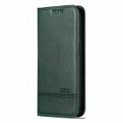 For iPhone 16 Pro AZNS Magnetic Calf Texture Flip Leather Phone Case(Dark Green) - 2