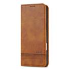 For iPhone 16 Plus AZNS Magnetic Calf Texture Flip Leather Phone Case(Light Brown) - 2