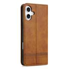 For iPhone 16 Plus AZNS Magnetic Calf Texture Flip Leather Phone Case(Light Brown) - 3