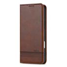 For iPhone 16 Plus AZNS Magnetic Calf Texture Flip Leather Phone Case(Dark Brown) - 2