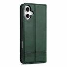 For iPhone 16 Plus AZNS Magnetic Calf Texture Flip Leather Phone Case(Dark Green) - 3