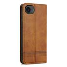 For iPhone 16e AZNS Magnetic Calf Texture Flip Leather Phone Case(Light Brown) - 3