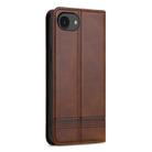 For iPhone 16e AZNS Magnetic Calf Texture Flip Leather Phone Case(Dark Brown) - 3
