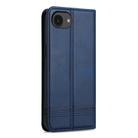 For iPhone 16e AZNS Magnetic Calf Texture Flip Leather Phone Case(Dark Blue) - 3