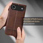 For iPhone Air AZNS Magnetic Calf Texture Flip Leather Phone Case(Light Brown) - 3