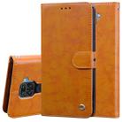 For Xiaomi Redmi Note 9 Business Style Oil Wax Texture Horizontal Flip Leather Case with Holder & Card Slots & Wallet(Orange Yellow) - 1