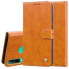 For Huawei P40 lite E Business Style Oil Wax Texture Horizontal Flip Leather Case with Holder & Card Slots & Wallet(Orange Yellow) - 1