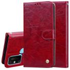 For Huawei Honor 9A Business Style Oil Wax Texture Horizontal Flip Leather Case with Holder & Card Slots & Wallet(Brown Red) - 1