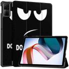 For Xiaomi Redmi Pad SE Custer Painted 3-Fold Holder Smart Leather Tablet Case(Big Eye) - 1