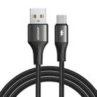 JOYROOM SA25-AC3 3A USB to USB-C/Type-C Fast Charge Data Cable, Length:1.2m(Black) - 1