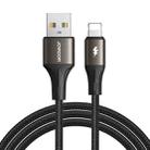 JOYROOM SA25-AL3 3A USB to 8 Pin Fast Charge Data Cable, Length:1.2m(Black) - 1