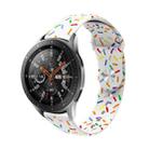 For Samsung Galaxy Watch 6 / 6 Classic Sports Rainbow Dots Silicone Watch Band(White) - 1