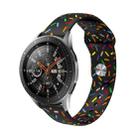 For Samsung Galaxy Watch 6 / 6 Classic Sports Rainbow Dots Silicone Watch Band(Black) - 1