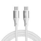 JOYROOM SA25-CC5 100W USB-C/Type-C to USB-C/Type-C Fast Charge Data Cable, Length:1.2m(White) - 1
