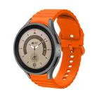 For Samsung Galaxy Watch 6 / 6 Classic Wave Dotted Pure Color Buckle Silicone Watch Band(Orange) - 1