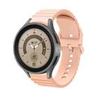 For Samsung Galaxy Watch 6 / 6 Classic Wave Dotted Pure Color Buckle Silicone Watch Band(Pink) - 1