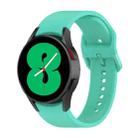 For Samsung Galaxy Watch 6 / 6 Classic Solid Color Buckle Silicone Watch Band, Size:L Size(Teal) - 1