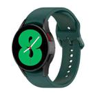 For Samsung Galaxy Watch 6 / 6 Classic Solid Color Buckle Silicone Watch Band, Size:L Size(Dark Green) - 1