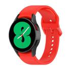 For Samsung Galaxy Watch 6 / 6 Classic Solid Color Buckle Silicone Watch Band, Size:L Size(Red) - 1