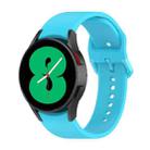 For Samsung Galaxy Watch 6 / 6 Classic Solid Color Buckle Silicone Watch Band, Size:S Size(Sky Blue) - 1