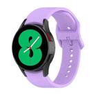 For Samsung Galaxy Watch 6 / 6 Classic Solid Color Buckle Silicone Watch Band, Size:S Size(Purple) - 1