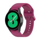 For Samsung Galaxy Watch 6 / 6 Classic Solid Color Buckle Silicone Watch Band, Size:S Size(Wine Red) - 1